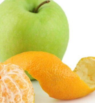 mandarina y manzana