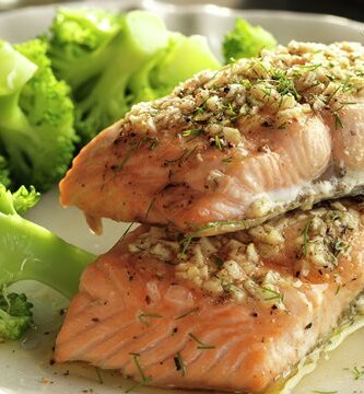 Salmón a la plancha con brócoli